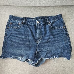 American Eagle Outfitters Dark Blue Denim Cutoff Shorts